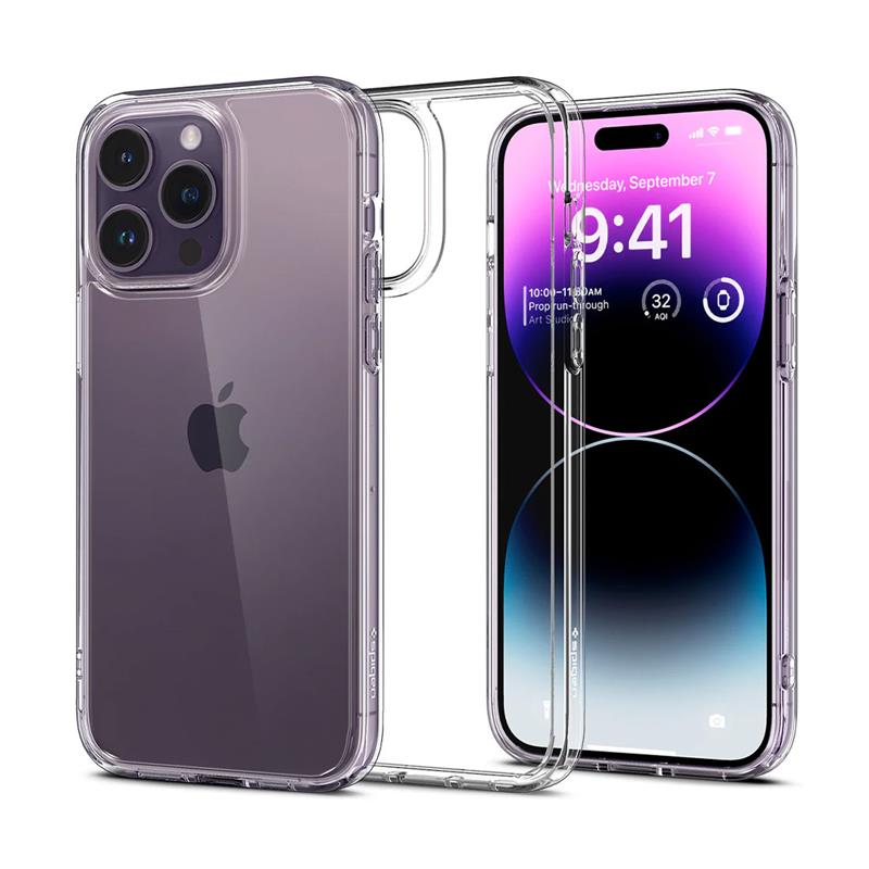 Spigen kryt Ultra Hybrid pre iPhone 14 Pro - Crystal Clear