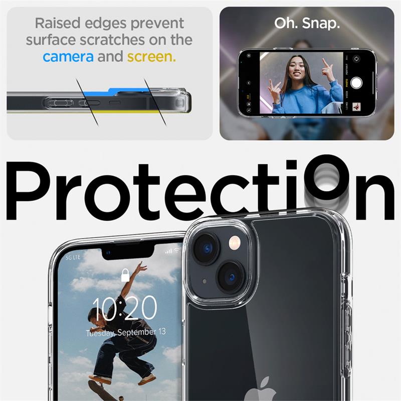 Spigen kryt Crystal Hybrid pre iPhone 14 - Crystal Clear