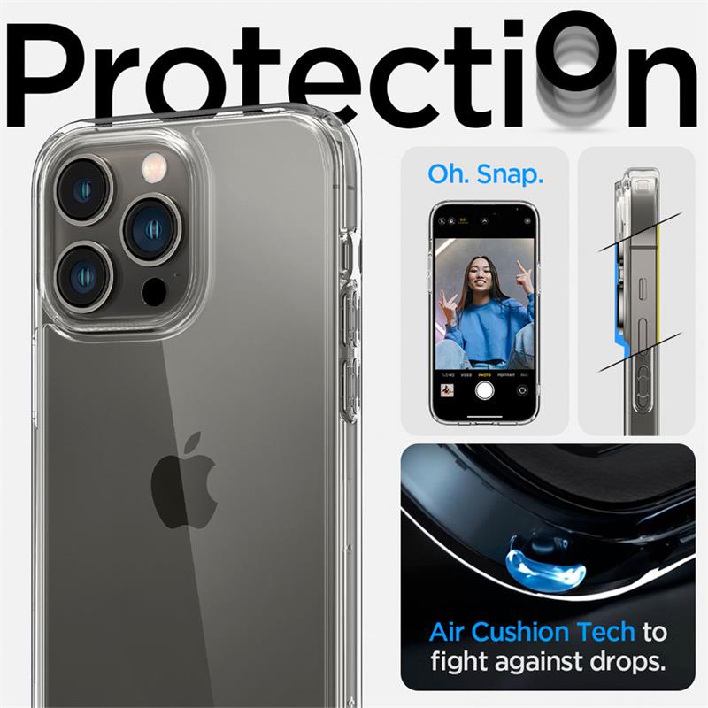 Spigen kryt Crystal Hybrid pre iPhone 14 Pro - Crystal Clear