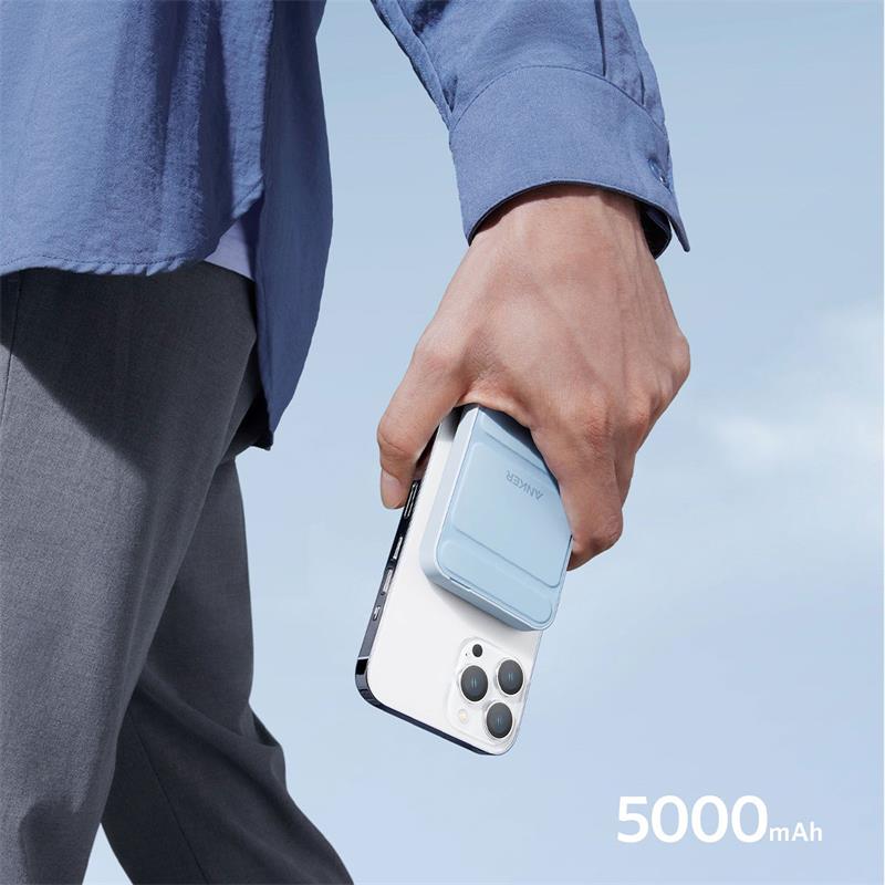 Anker Foldable Magnetic Battery MagGo 5000 mAh - Misty Blue