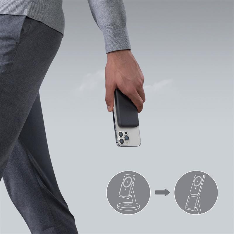 Anker 2-in-1 Magnetic Wireless Charger MagGo 633 - Interstellar Gray