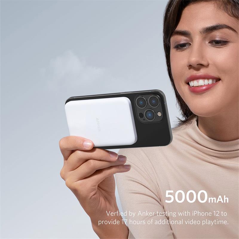 Anker 2-in-1 Magnetic Wireless Charger MagGo 633 - Dolomite White