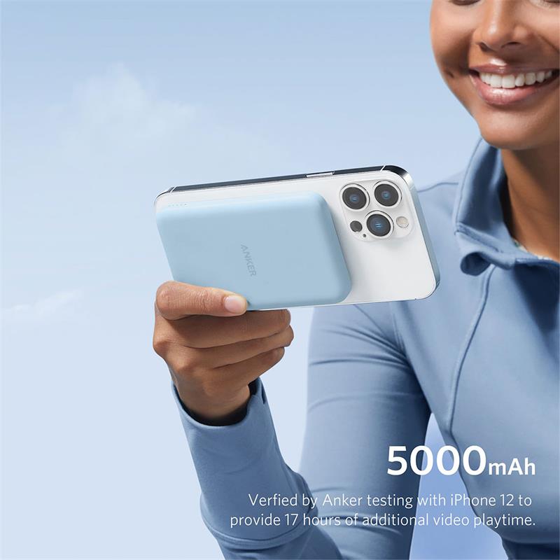 Anker 2-in-1 Magnetic Wireless Charger MagGo 633 - Misty Blue