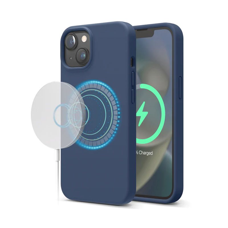 Elago kryt Silicone Case Magsafe pre iPhone 14 - Jean Indigo
