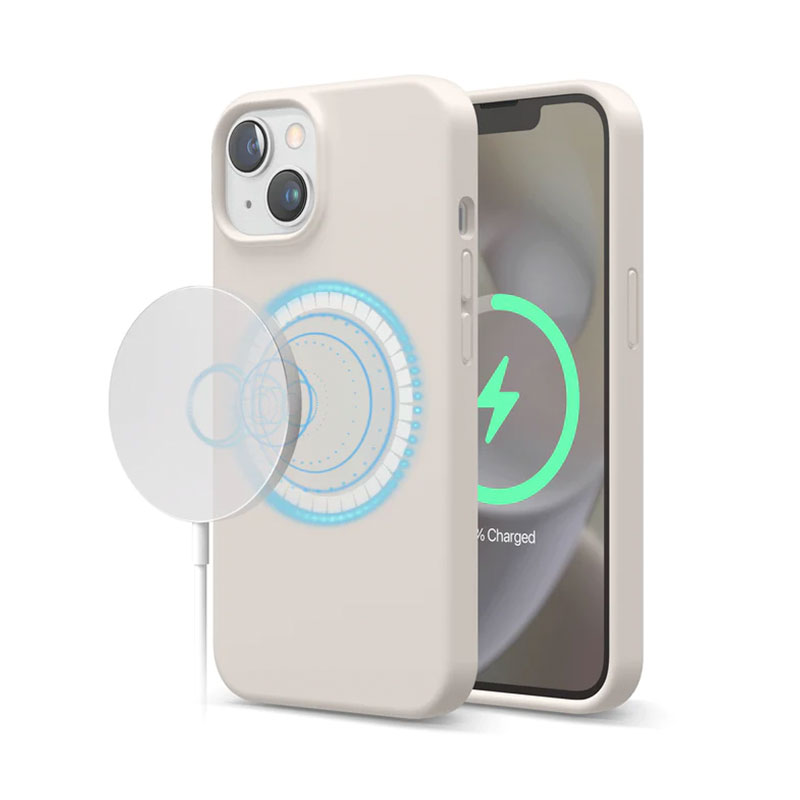 Elago kryt Silicone Case Magsafe pre iPhone 14 - Stone