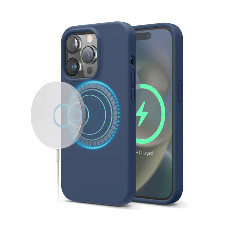 Elago kryt Silicone Case Magsafe pre iPhone 14 Pro - Jean Indigo