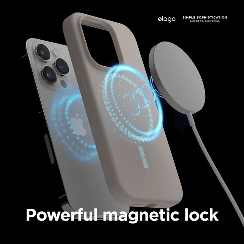 Elago kryt Silicone Case Magsafe pre iPhone 14 Pro - Stone