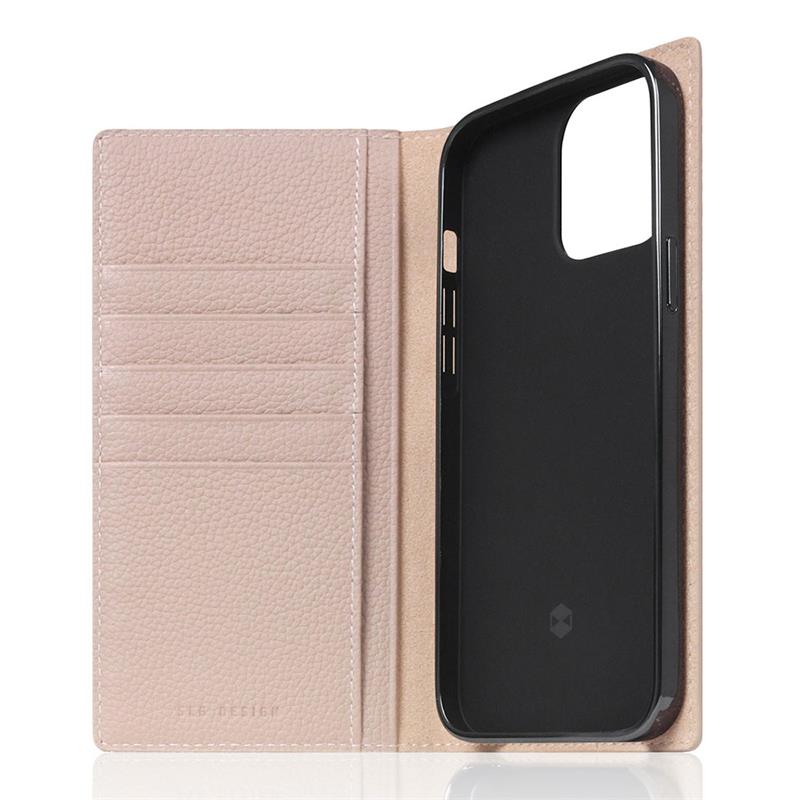 SLG Design puzdro D8 Full Grain Leather pre iPhone 14 Pro Max - Light Cream