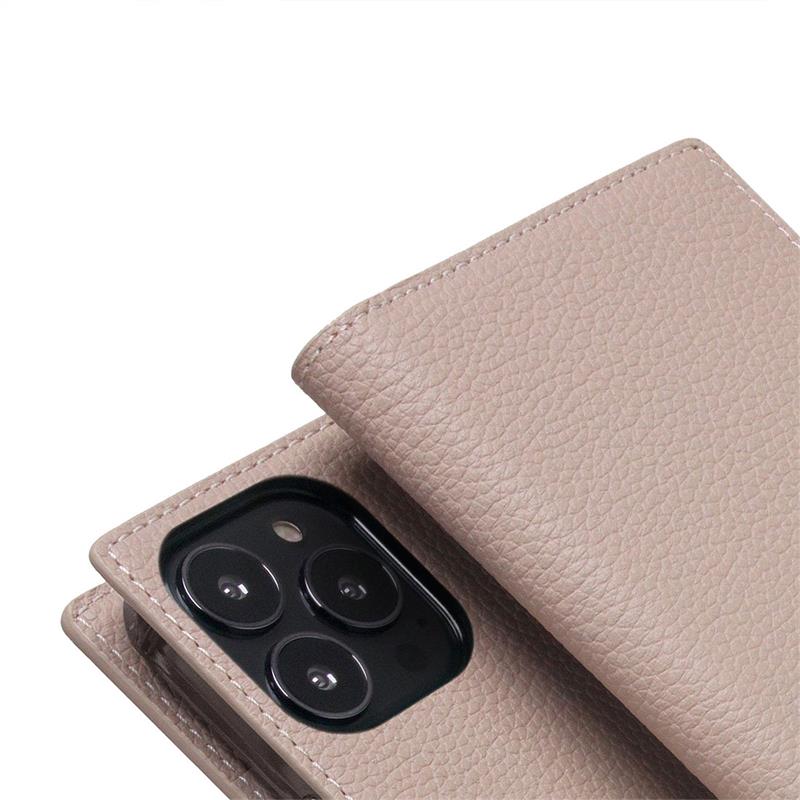 SLG Design puzdro D8 Full Grain Leather pre iPhone 14 Pro Max - Light Cream