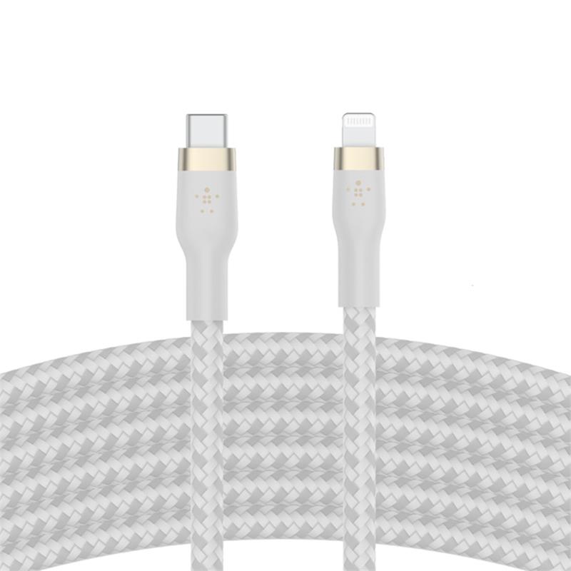 Belkin kábel Boost Charge Pro Flex USB-C to Lightning 3m - White