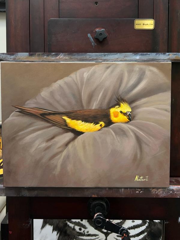 Custom oil painting bird