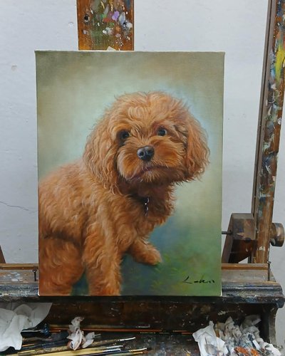 Custom dog painting from a picture