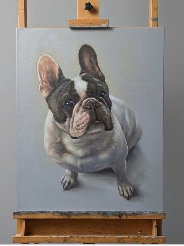 Oil painting of a dog-4