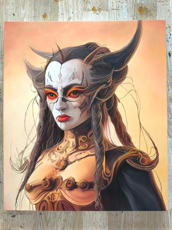 Oil painting sci fi