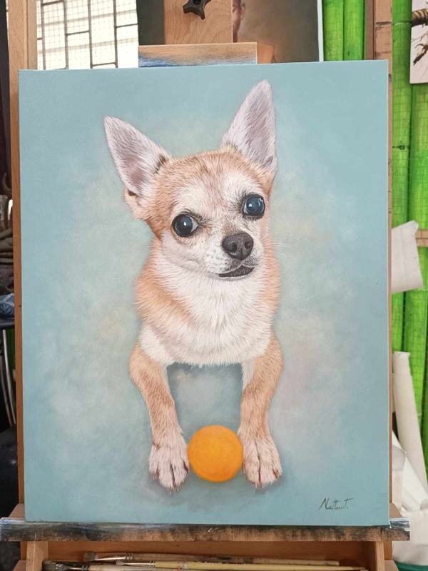 Painting of a dog