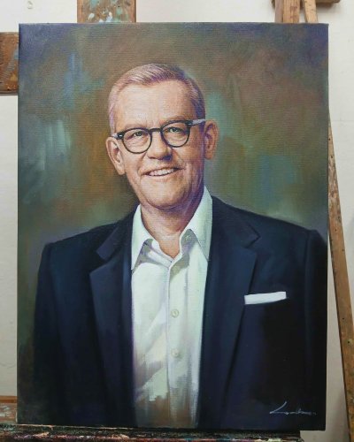 Portrait painting of a man