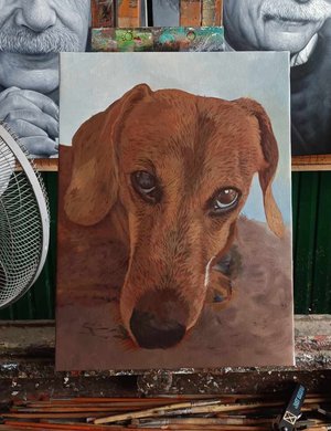 Adding base colors to oil painting