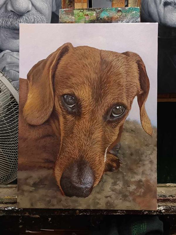 Adding details to oil painting