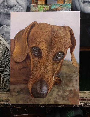 Adding details to oil painting