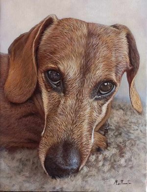 Highlights and details are added to painting together with artist signature