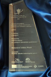 Plzeň získala cenu za nejlepší podnikatelský projekt roku 2011