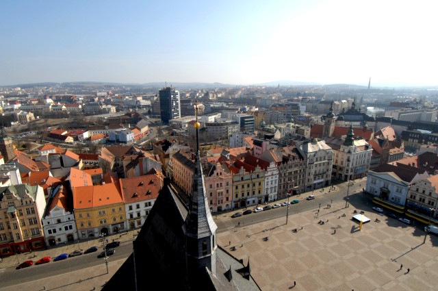 Pohled na část Městské památkové rezervace Plzeň