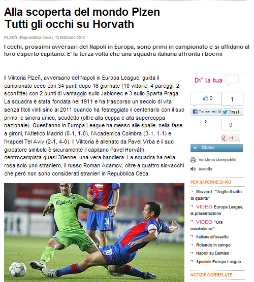 Ilustrační obrázek: screen www.gazzetta.it
