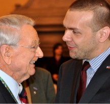 Američtí a belgičtí osvoboditelé se sešli na radnici