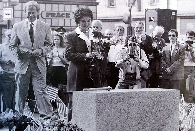 Shirley Temple Black a Václav Havel v Plzni