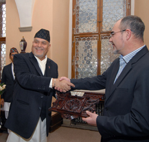 Po křtu pandy zavítali zástupci Nepálu na radnici