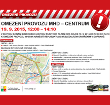 Sobotní běh v centru omezí městskou dopravu