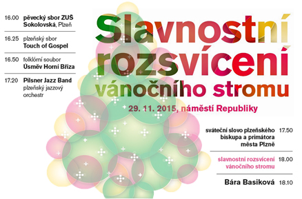 Program Slavnostního rozsvícení vánočního stromu na nám. Republiky