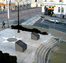 Odstranění poškozených pylonů pomníku v Plzni dopravu neomezí