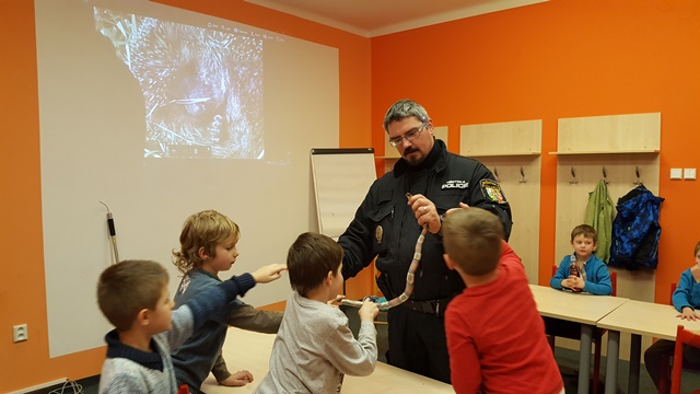Malí strážníci zjišťovali, co dělá odchytová skupina městské policie (foto: Městská policie Plzeň)