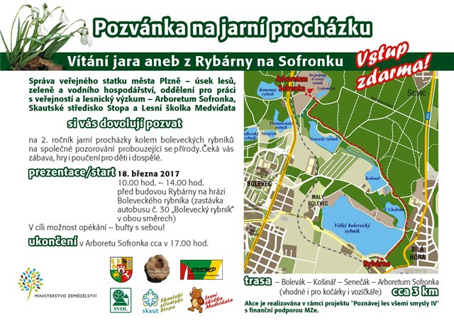 Mapa jarní procházky