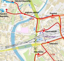 Tramvaje čeká pod železničními mosty výluka