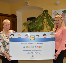 16. ZŠ a MŠ si nakoupí díky daru sportovní pomůcky