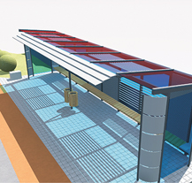 Na Borech vznikla nová zastávka ve tvaru klimatizace