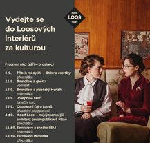 Do Loosových interiérů se po prázdninách vrací kulturní program