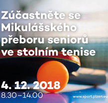 Senioři si zahrají turnaj ve stolním tenisu
