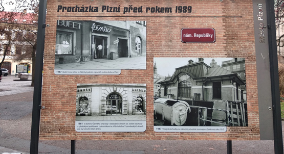 Procházku Plzní před rokem 1989 představuje výstava ve Smetanových sadech
