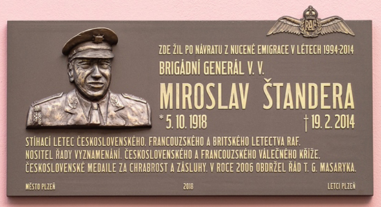 Město Plzeň si připomnělo páté výročí úmrtí generála Štandery