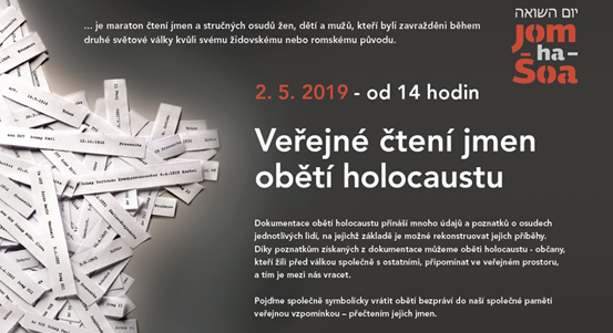 V Plzni se budou číst jména obětí holocaustu