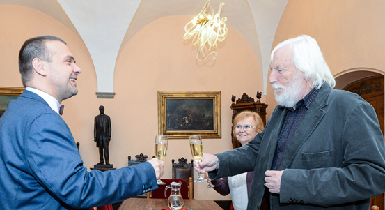 Primátor poblahopřál Janu Loučímovi k životnímu jubileu