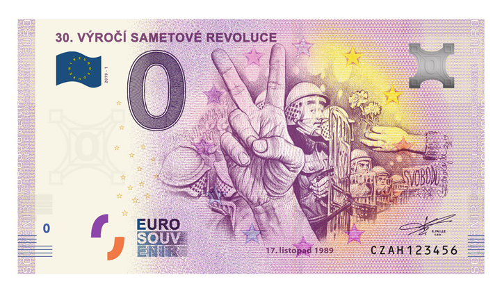 Bankovka s motivem k 30. výročí sametové revoluce