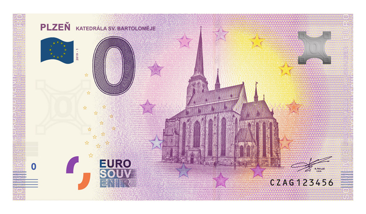 Bankovka s motivem katedrály sv. Bartoloměje