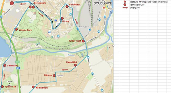 Plzeň zřídí novou autobusovou linku č. 39 na Výsluní, město schválilo nové názvy zastávek na její trase