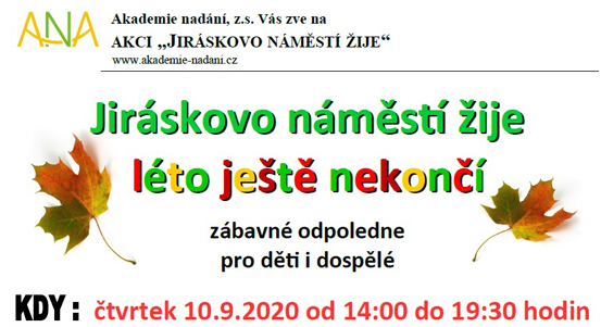 Jiráskovo náměstí zve na zábavné odpoledne