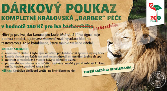 Vtipnými dárkovými poukazy mohou lidé přispět zvířatům v zoo