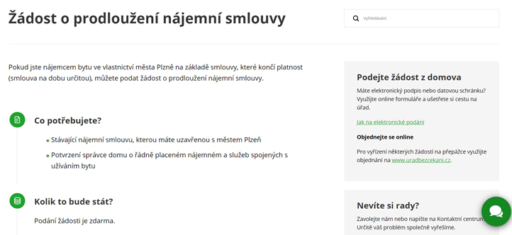 Snímek obrazovky portálu epo.plzen.eu